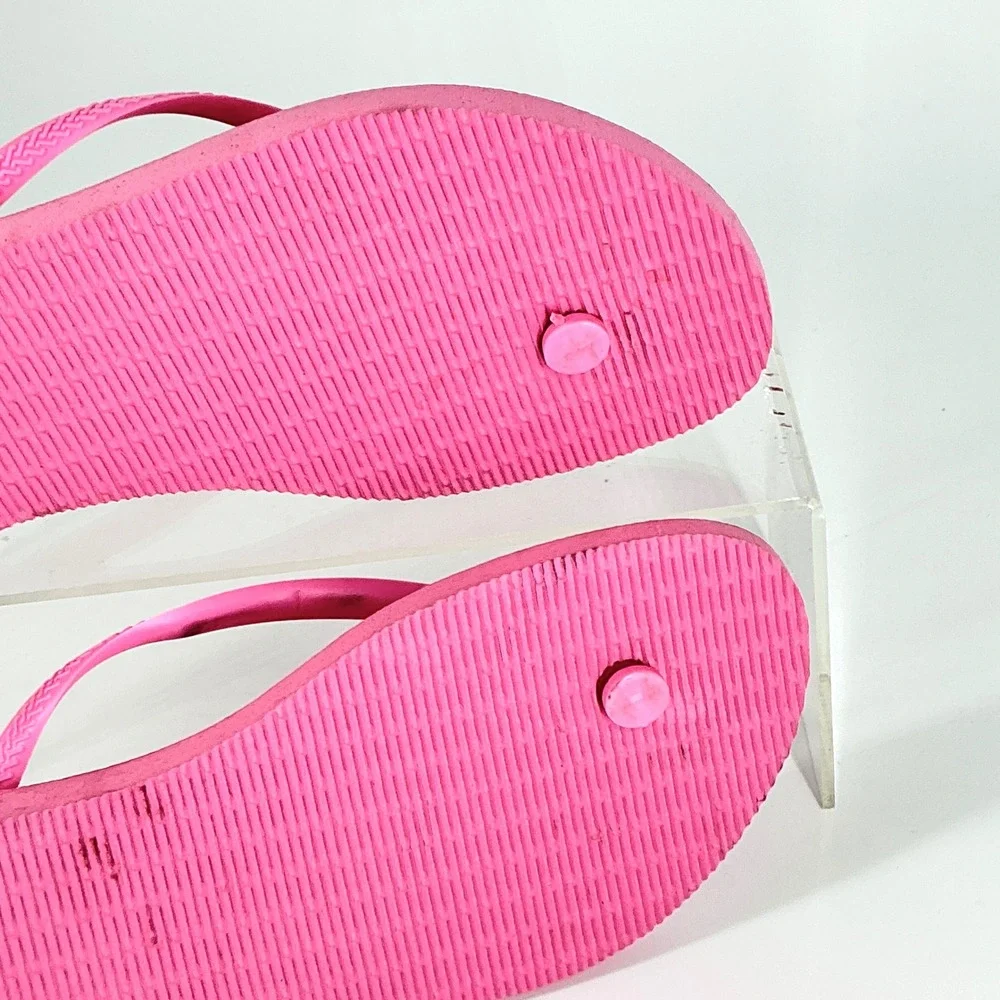 Havaianas Size Size 11 12 Pink Orange Wave Flip Flop Thong Sandals Womens Brazil